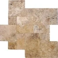 Walnut Rustico 16 Sft x 10 Kits Tumbled Travertine Paver