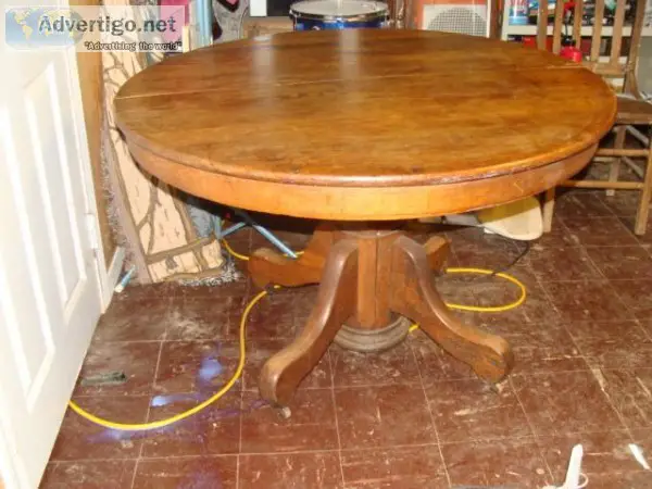 Old round oak table