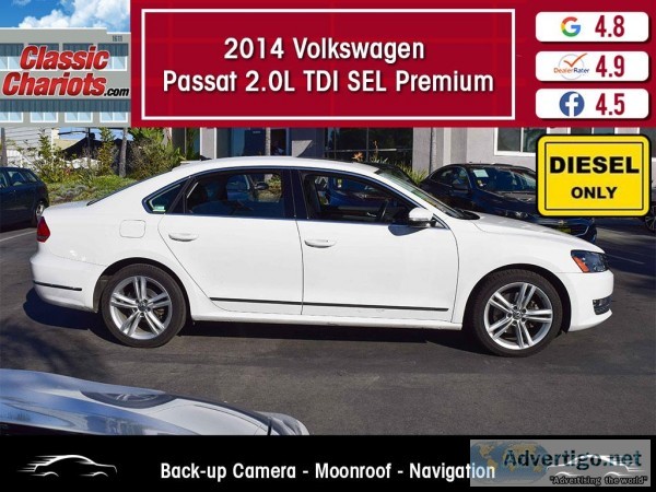 Used 2014 VOLKSWAGEN PASSAT 2.0L TDI SEL PREMIUM for Sale in San