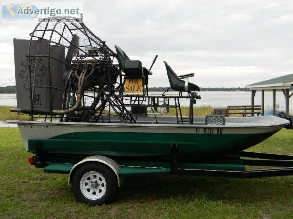 Airboat and trailer