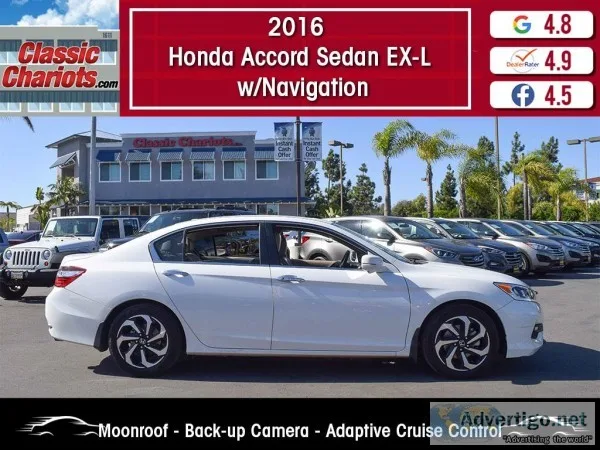 Used 2016 HONDA ACCORD SEDAN EX-L WNAVIGATION for Sale in San Di
