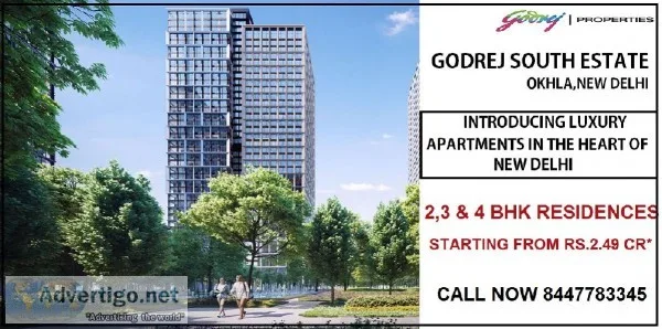 Book Now 234 BHK Godrej South Estate in okhla