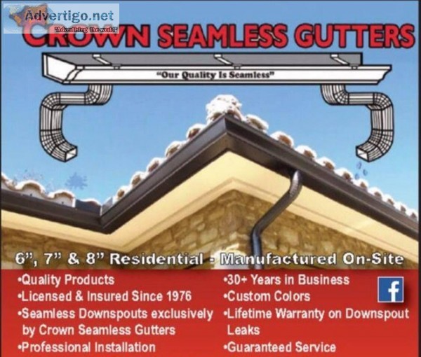 Rain Gutter Repair Palm Beach County- Crown Seamless Gutters