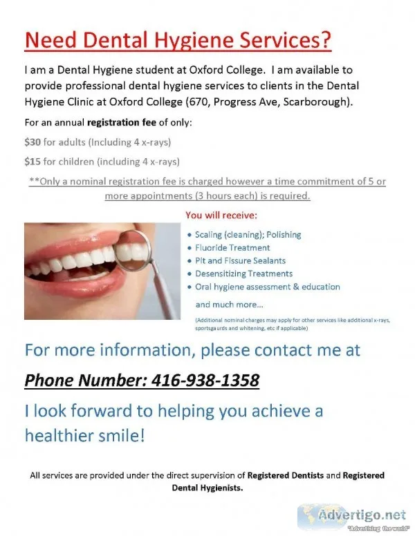 Teeth cleaning dental hygiene
