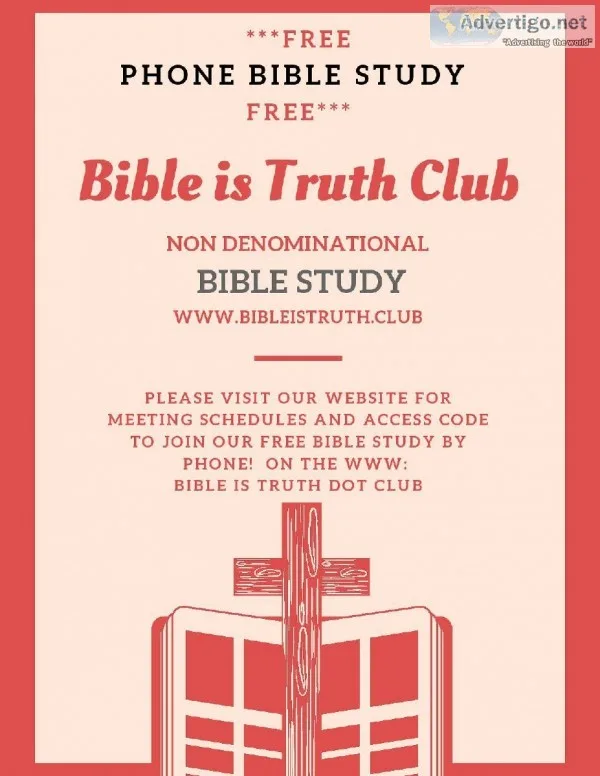 Bible Study by Phone FREE no cost Christian phone meeting