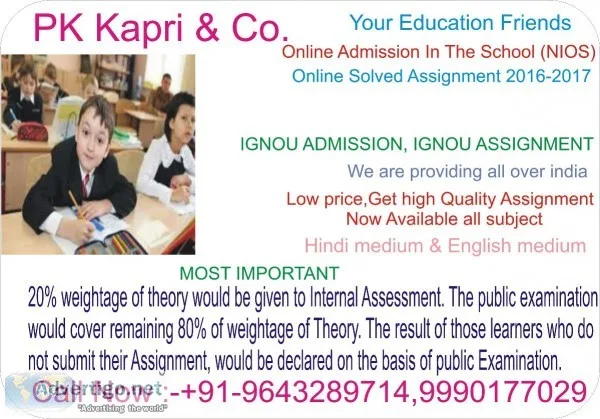 What is the procedure for taking solved assignment (TMA) of NIOS
