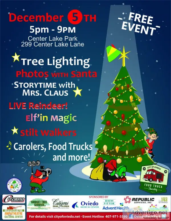 Tree Lighting and Food Truck Thursday
