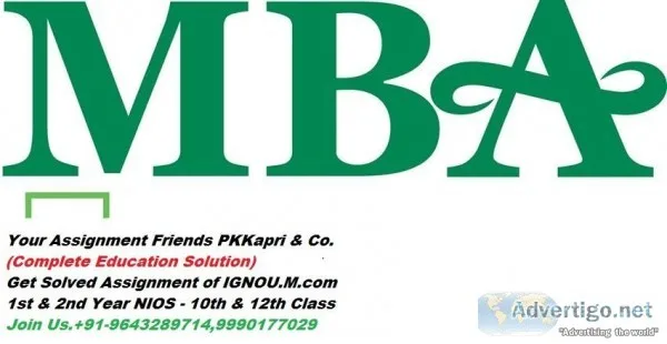 IGNOU Solved AssignmentsSolved IGNOU AssignmentsAssignme nt Somu