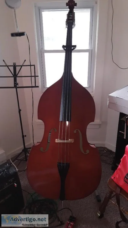 34 Upright Bass with stand bow and soft cover