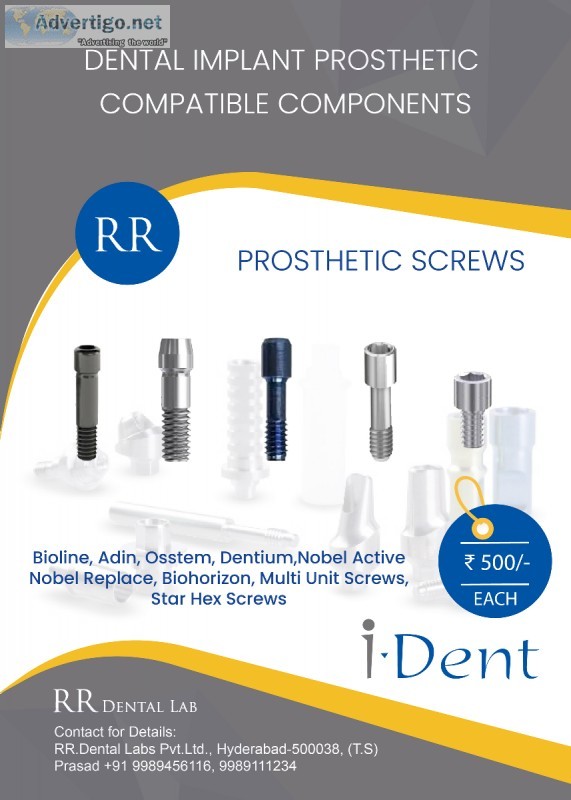 Prosthetic Screws  RR Dental Lab Pvt Ltd