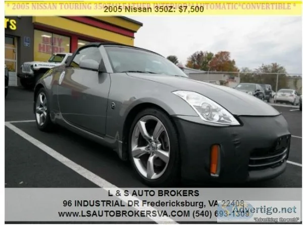 2005 NISSAN 350ZAUTOMATICCON VERTIBLELEATHERN ICE AND CLEAN