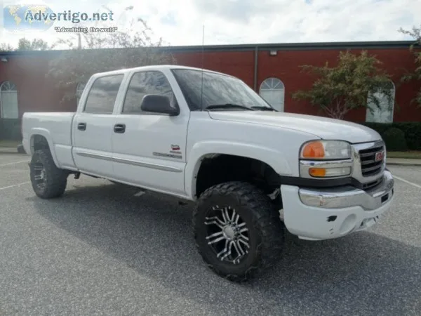 2005 GMC Sierra 2500 White Pickup Truck 79828 Miles