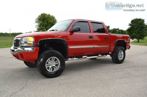 2005 GMC Sierra 1500 Red Pickup Truck 60617 miles
