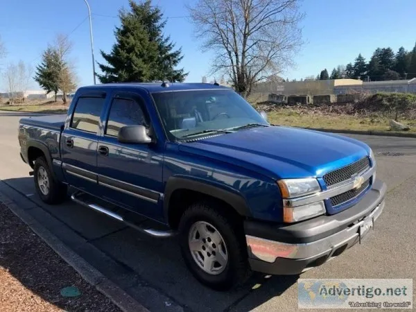 2004 Chevrolet Silverado 1500 Z71 Blue Pickup Truck 43142 miles
