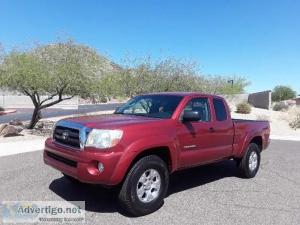2005 Toyota Tacoma Red Pickup Truck 70058 Miles