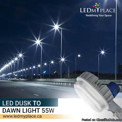 Get the Photocell Sensor enabled LED DUSK to Dawn Light 55W