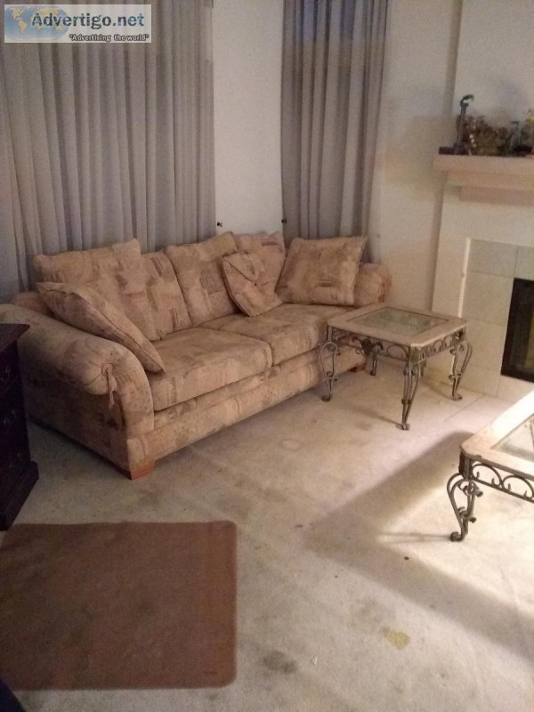 Living room couch and loveseat