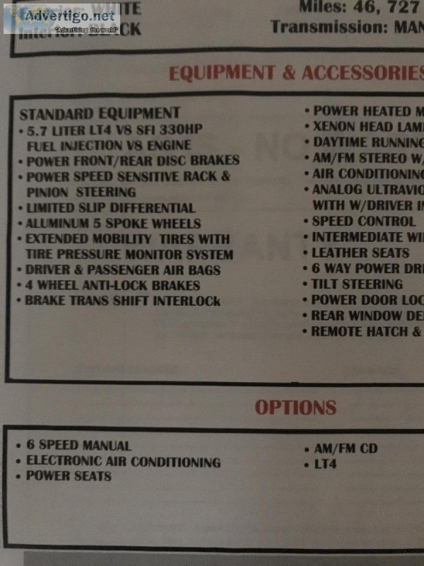 1996 Corvette LT4 low miles
