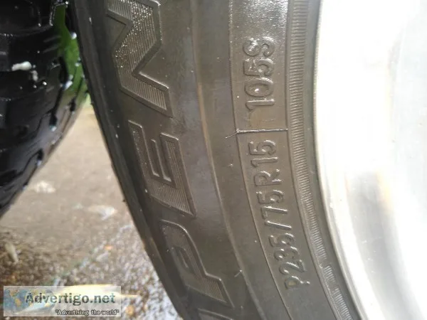 4 Ford Explorer Tires and Rims with 3 end caps