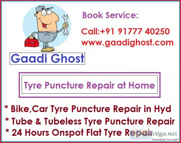 Mobile Puncture Repair Service in Madhapur Hyderabad
