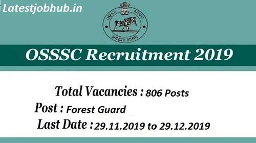 OSSSC Forest Guard Recruitment 2019-20