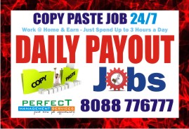 Copy paste, click job, data entry 