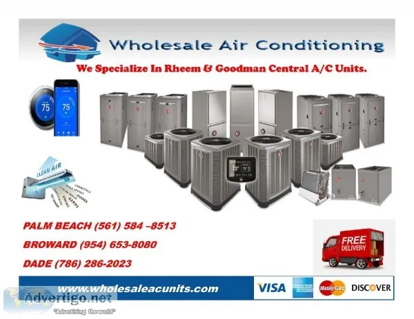 We Specialize In Rheem and Goodman Central Air Conditioners