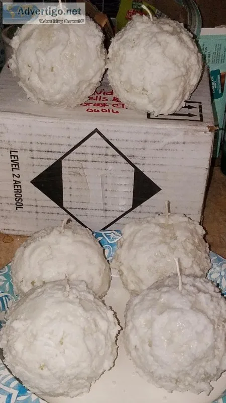 Snowball candles