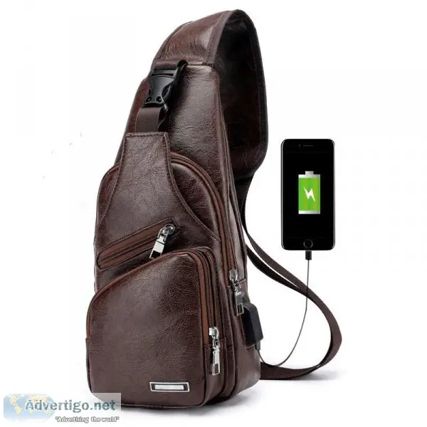 Men&rsquos Sling Bag &ndash Crossbody Bag with USB Charging Port