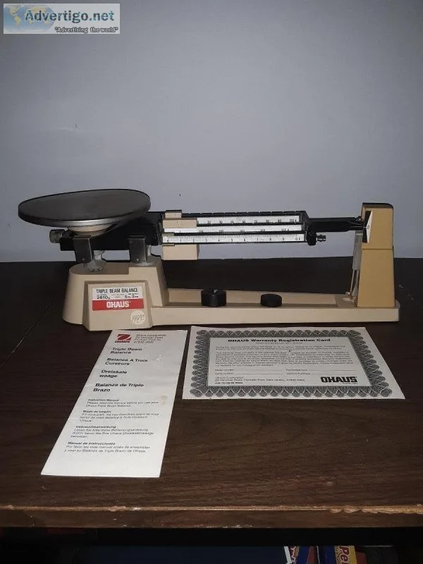 Ohaus 700800 Series Triple Beam Balance 2610 5lb