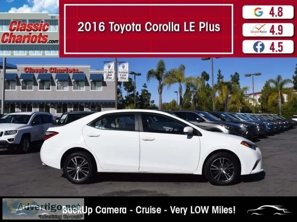 Used 2016 Toyota Corolla LE Plus for Sale in San Diego - 20934