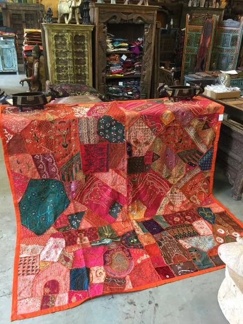 Vintage Tapestry Headboard Zardozi Wall Hanging