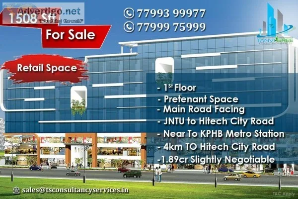 Commercial Retail space  Shop for Sale in KPHB KUkatpally - Tanv
