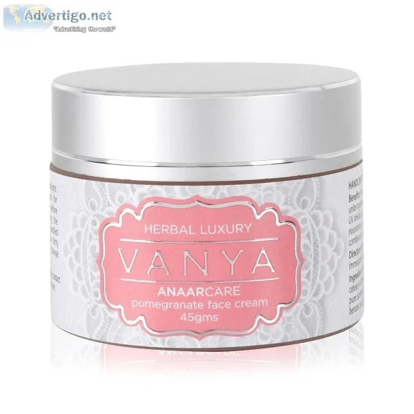 Best Face Moisturizer Cream - Pomegranate Face cream  Vanya Herb