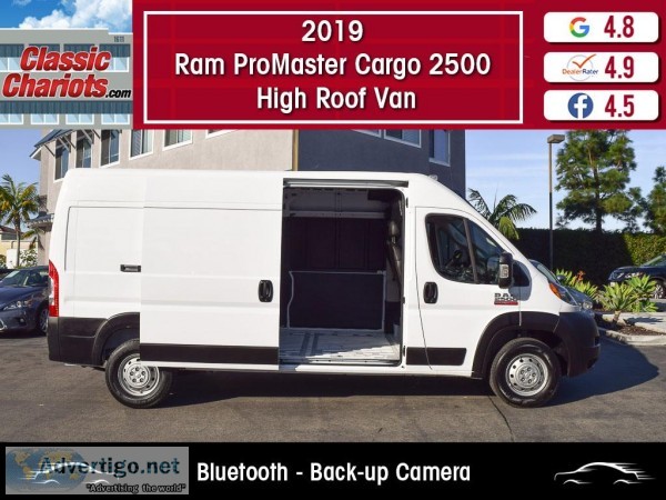 Used 2019 RAM ProMaster Cargo 2500 High Roof Van