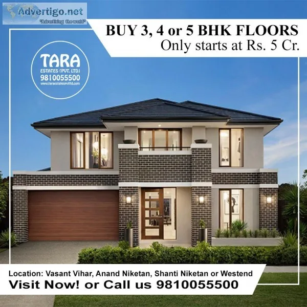 4 BHK Basement with Ground Floors for sale in Vasant Vihar