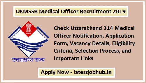 UKMSSB Medical Officer Recruitment 2019