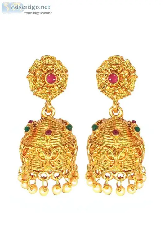 Stylish imitation jhumka earrings at 20% OFF