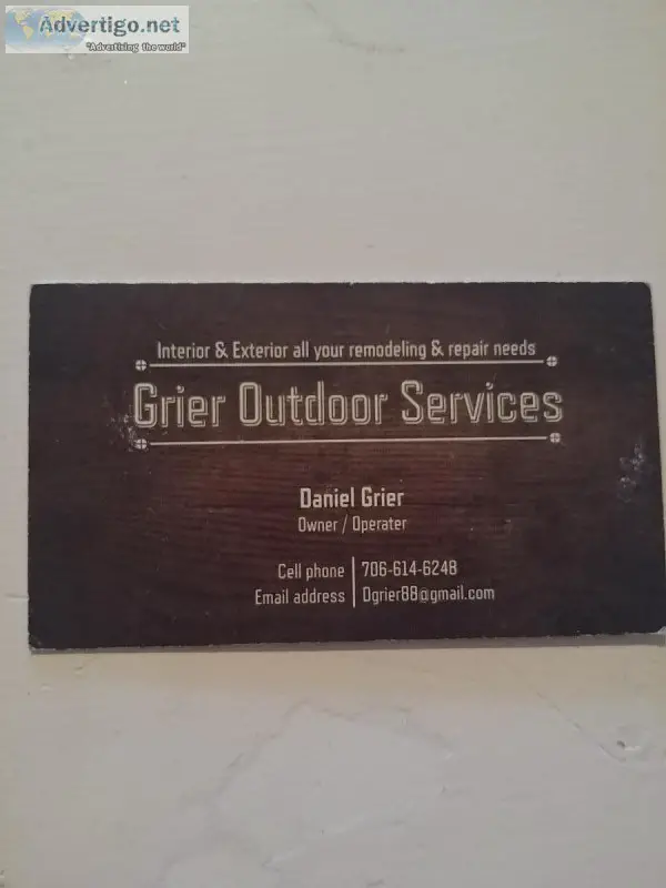 Grier Outdoors services