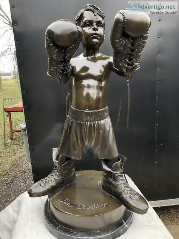 The Little Champ Bronze Statue By Jim Davidson