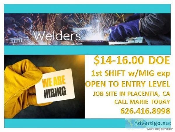 IMMEDIATE NEED - MIG Welders