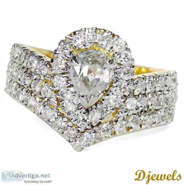 Drop Shape Diamond Engagement Ring