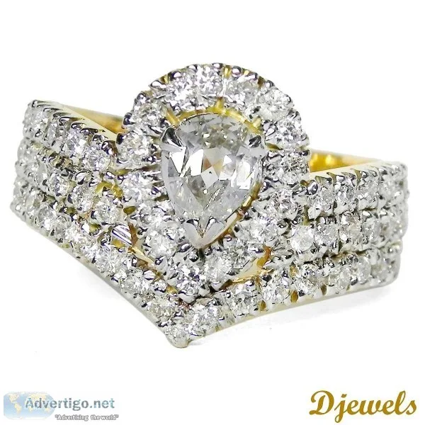 Drop Shape Diamond Engagement Ring
