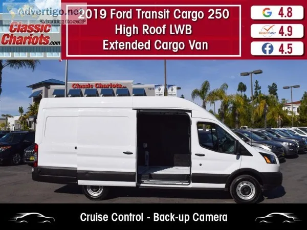 Used 2019 Ford Transit Cargo 250 High Roof LWB Extended Van for 
