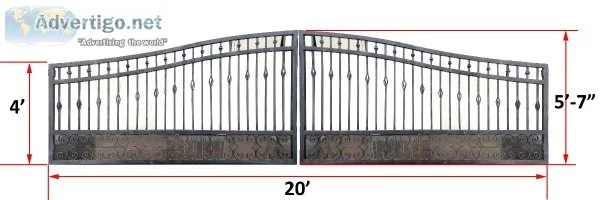 20 ft Wrought Iron Gate Fence