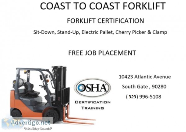 OSHA Compliance forklift certification