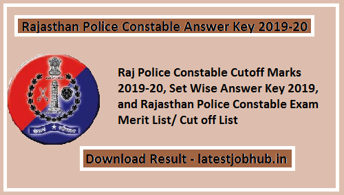 Rajasthan Police Constable Answer Key 2019-20