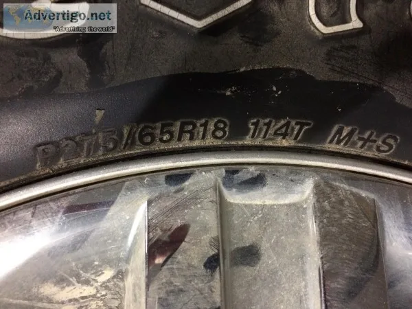 Four F150 rims and tires