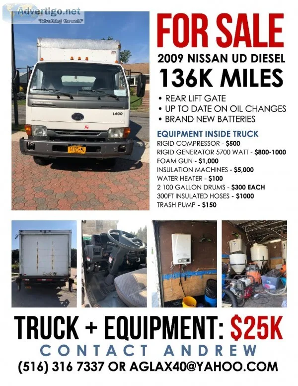 2009 Nissan UD Diesel  Equipment List