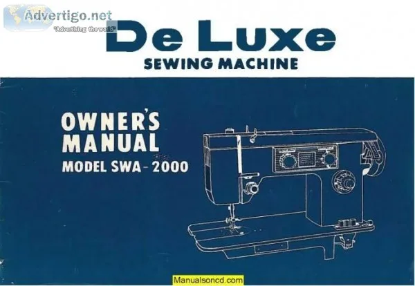 Dressmaker SWA-2000 Sewing Machine Instruction Manual
